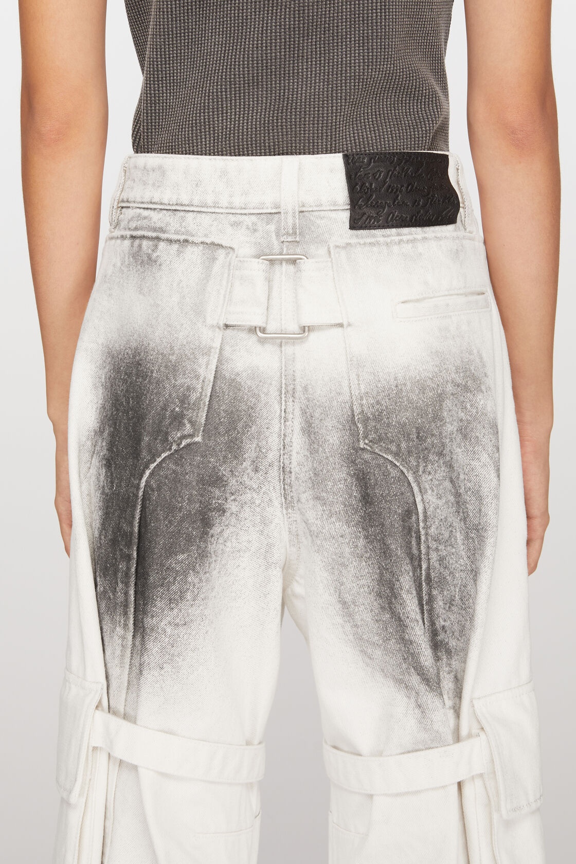 Acne Studios Loose-fit Jeans In White/black