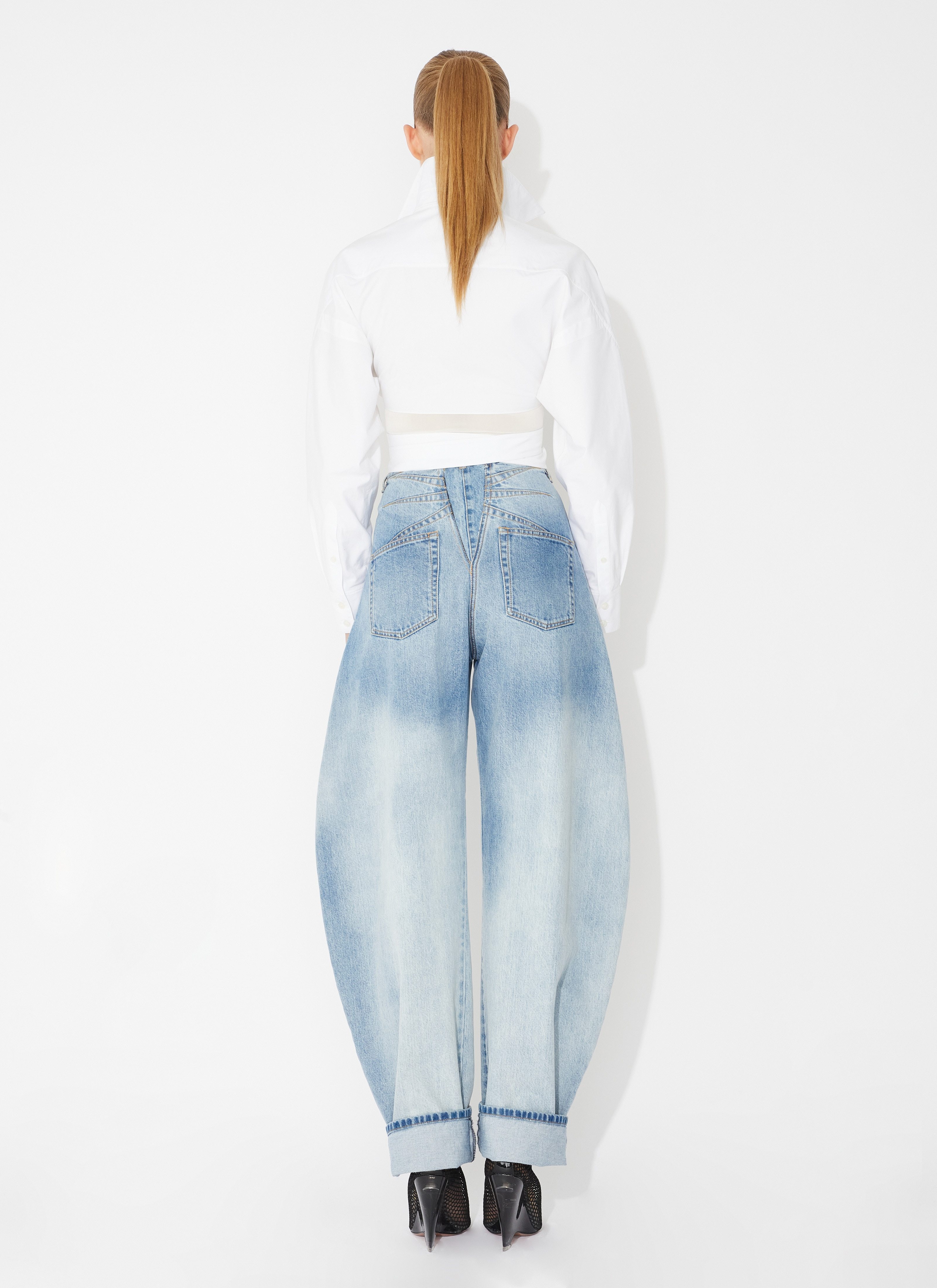 Alaïa Wool Short-sleeve Bodysuit In White