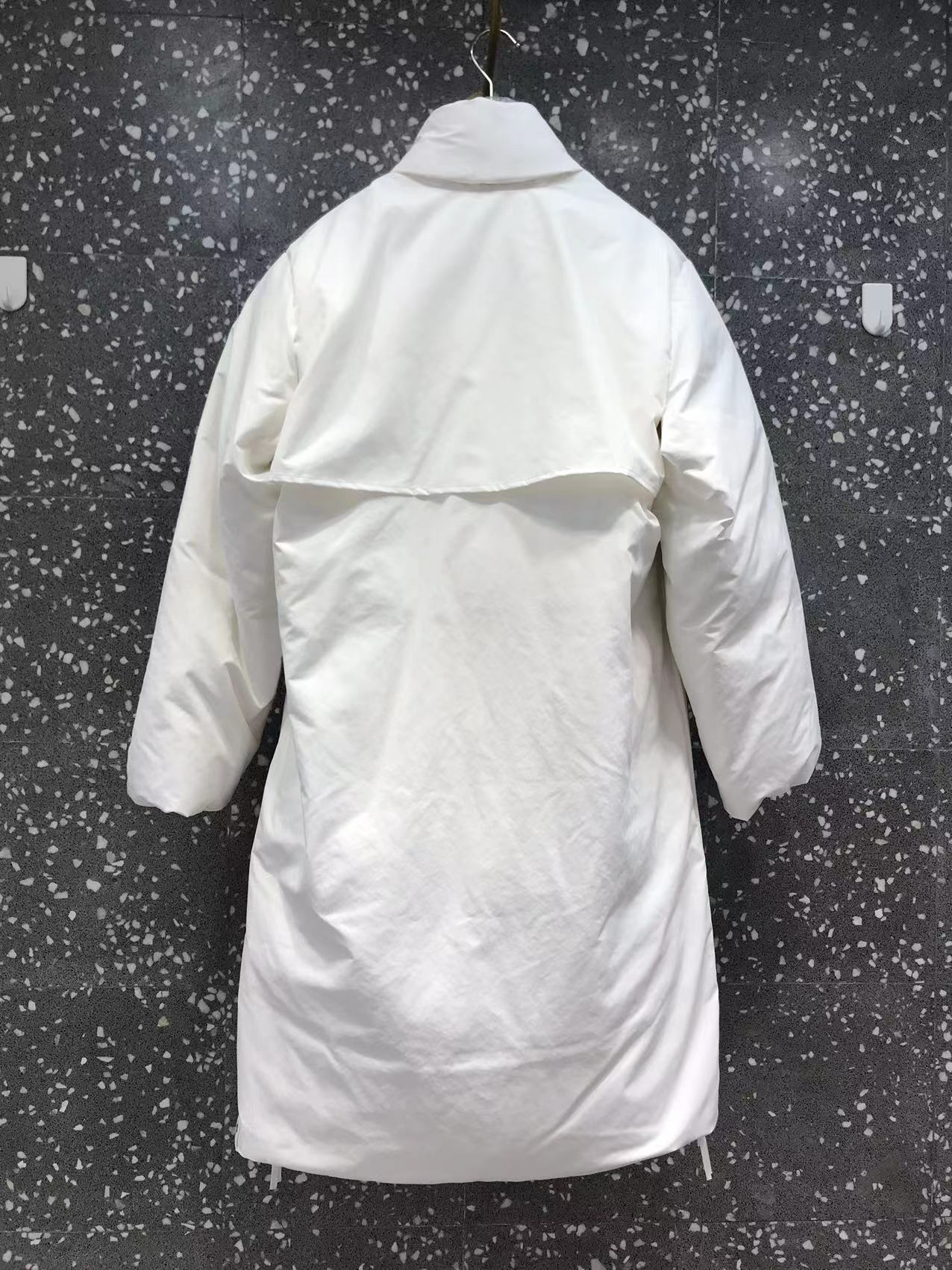 Jil Sander High-neck Padded Coat In White