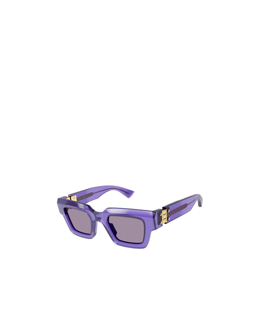 Bottega Veneta Logo Sunglasses In Purple