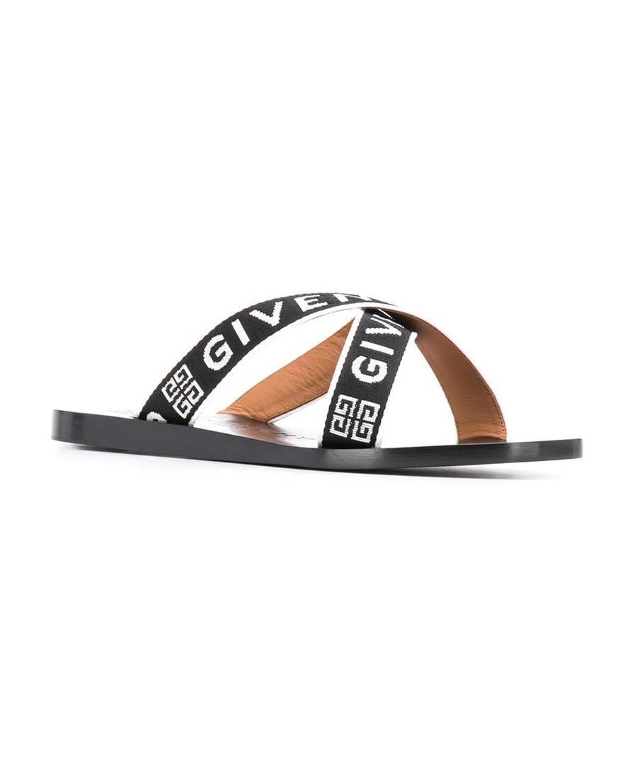 Givenchy Crisscross Logo Sandals In Multicolor