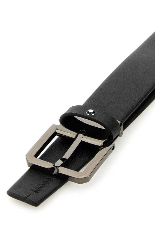 Montblanc Black Leather Belt