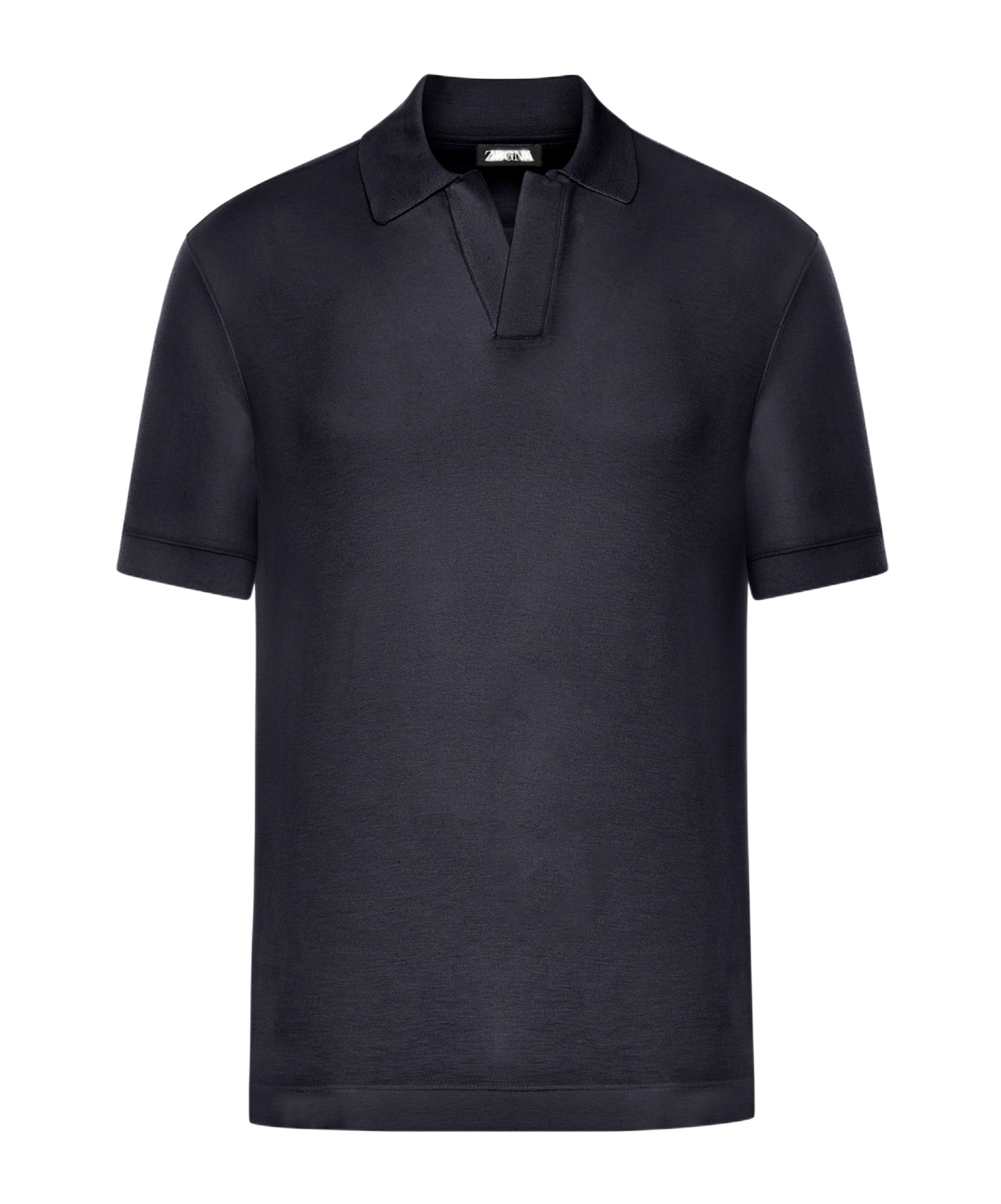 Shop Zegna V-neck Polo Shirt In Navy