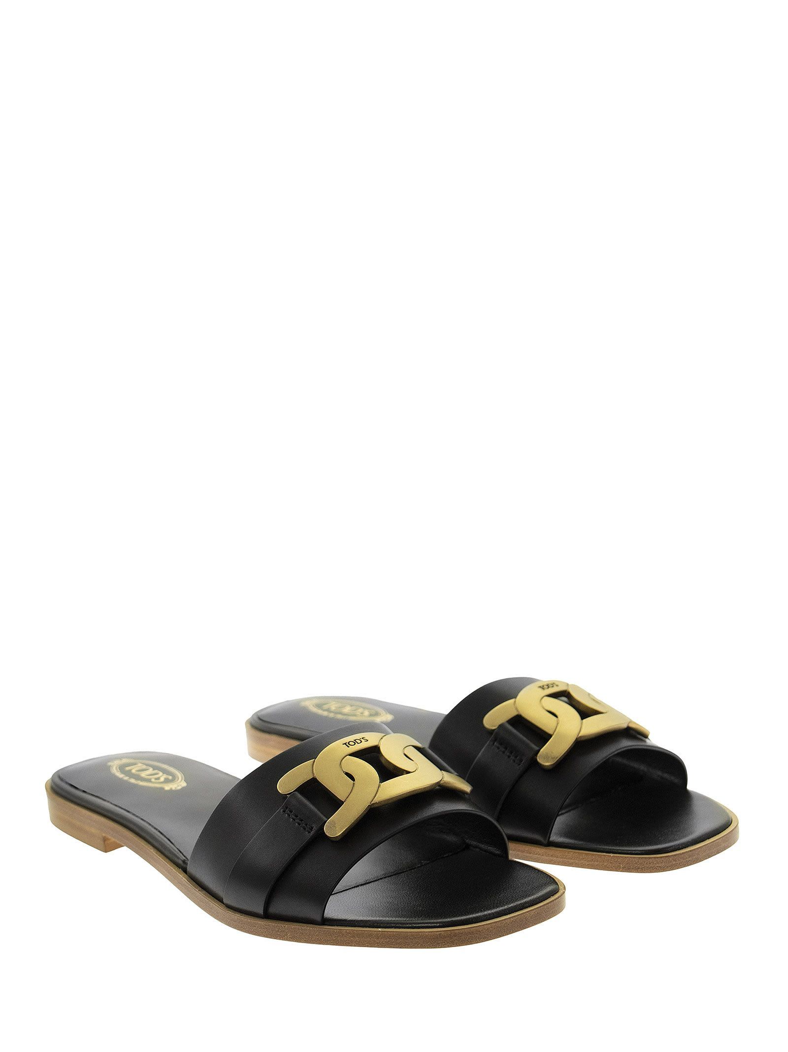 Tod's Chain-detail Flat Sandals In Multi