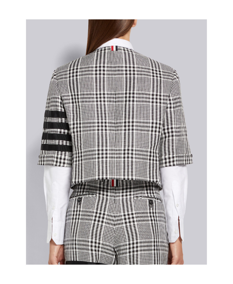 Thom Browne 4-bar Stripe Cardigan Jacket In Gray