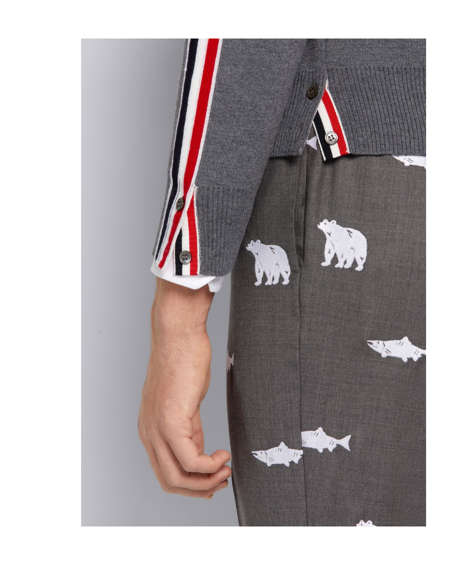 Thom Browne Round-neck Sweater In Gray