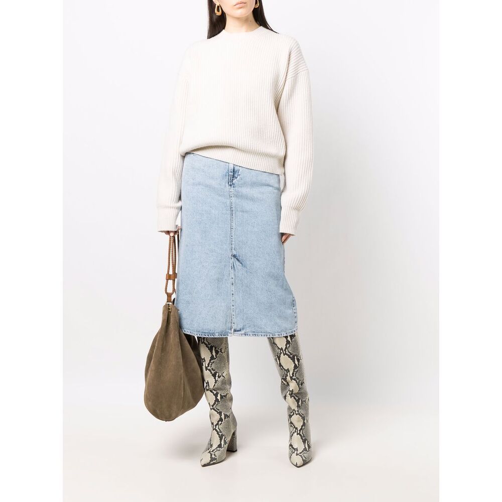 Isabel Marant Midi Denim Skirt In Blue