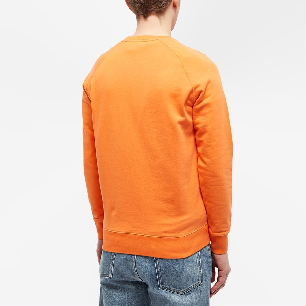 Maison Kitsuné Fox-patch Cotton Sweatshirt In Orange