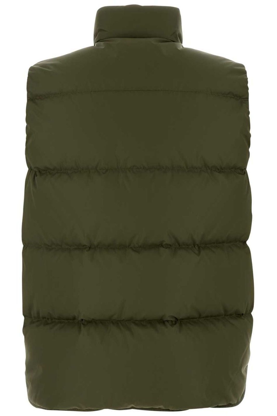 Prada Piumino Smanicato In Re-nylon Verde Militare Uomo In Green