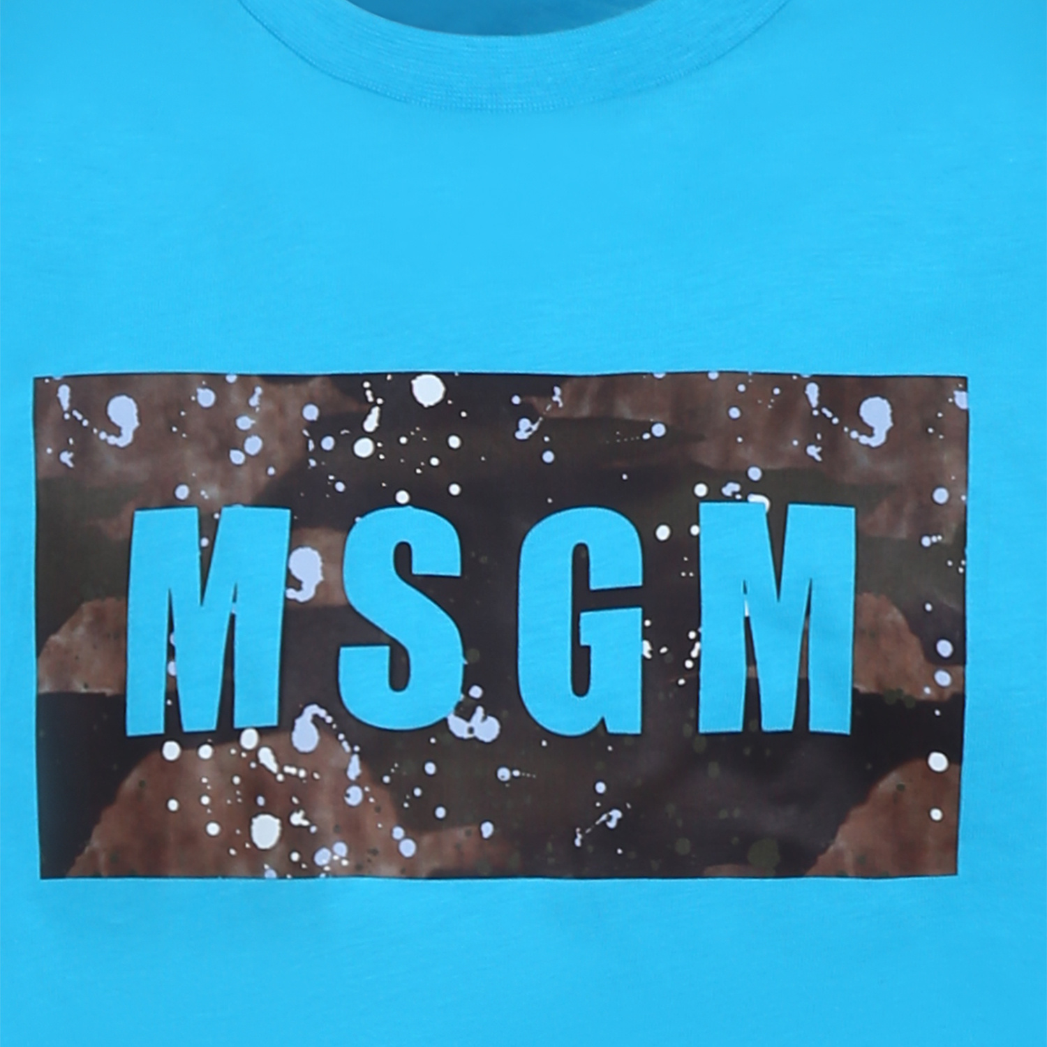 Msgm Short-sleeved T-shirt In Blue