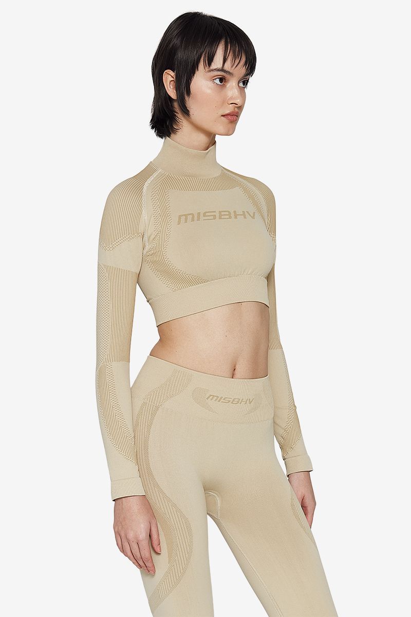 Misbhv Sport Cropped Performance Top In Nude