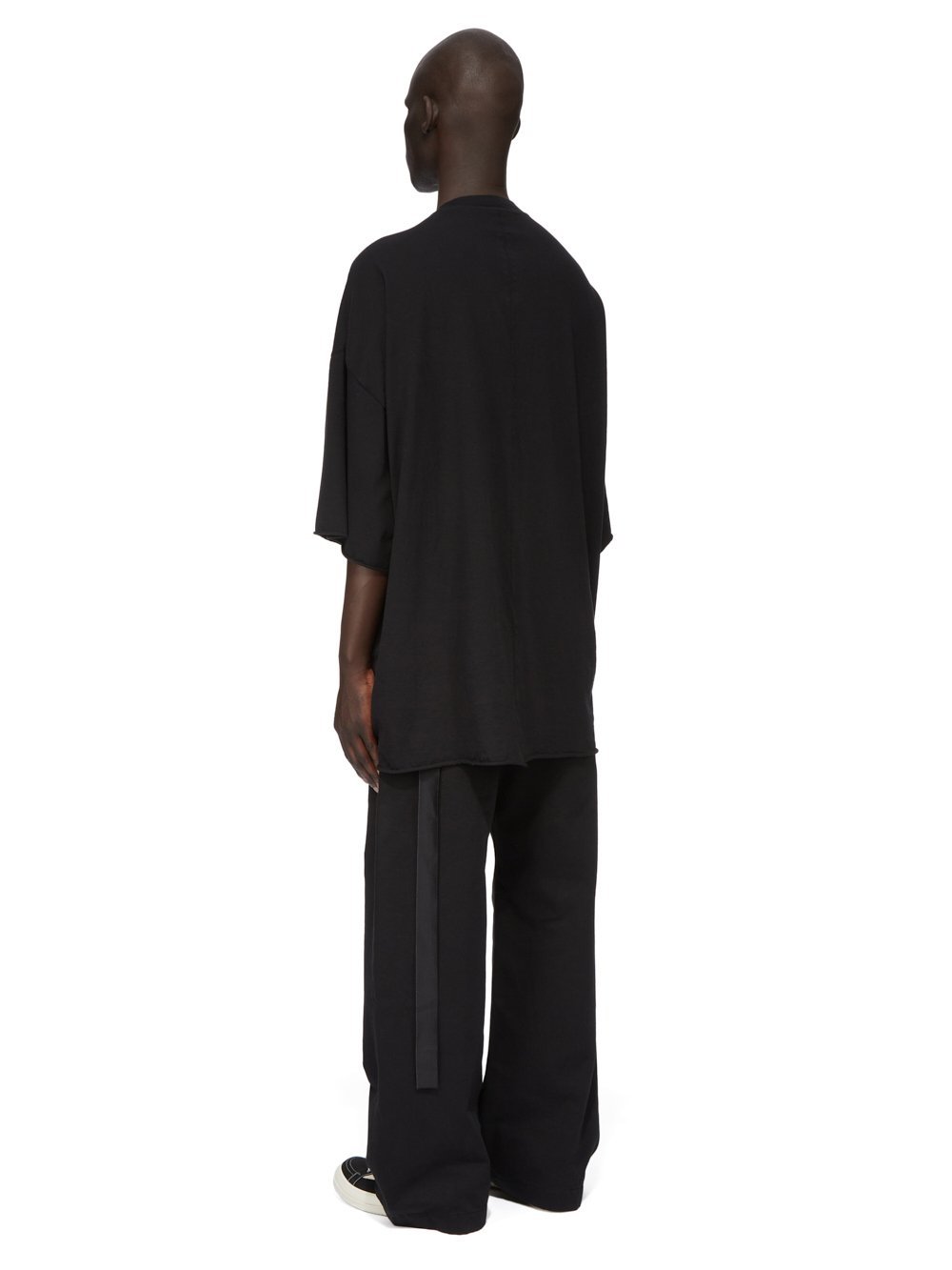 Rick Owens Drkshdw Drkshdw By Rick Owens Relaxed Fit Black Cotton T-shirt With Crew Neckline In Black