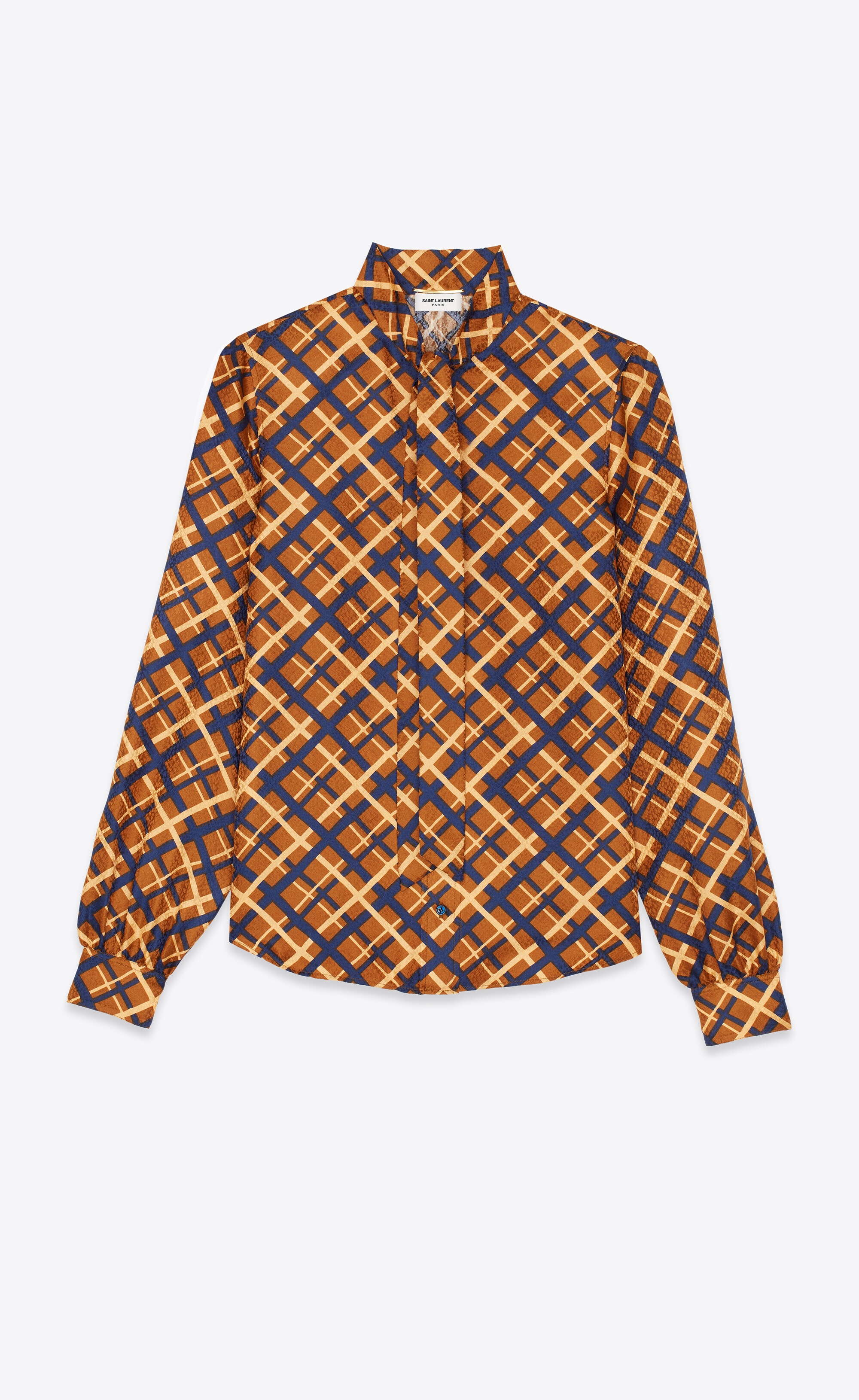 SAINT LAURENT LONG-SLEEVED BUTTON BLOUSE 