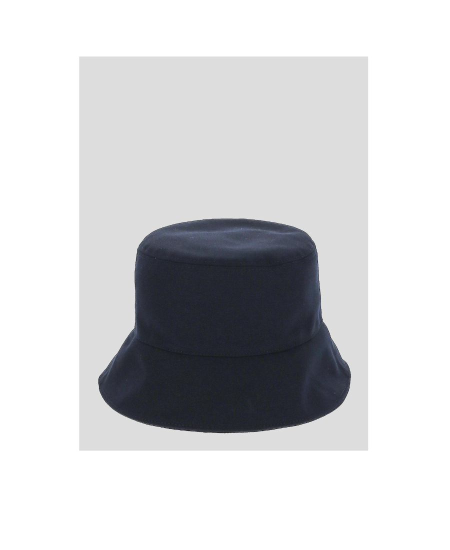 Fendi Logo-patch Bucket Hat In Blue