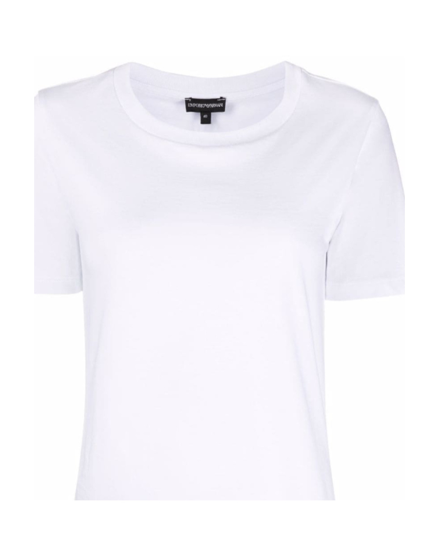 Shop Emporio Armani Crewneck Jersey T-shirt In White