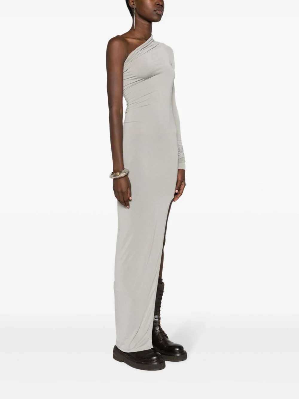 Rick Owens Sivaan Ziggy One-shoulder Gown In Nude