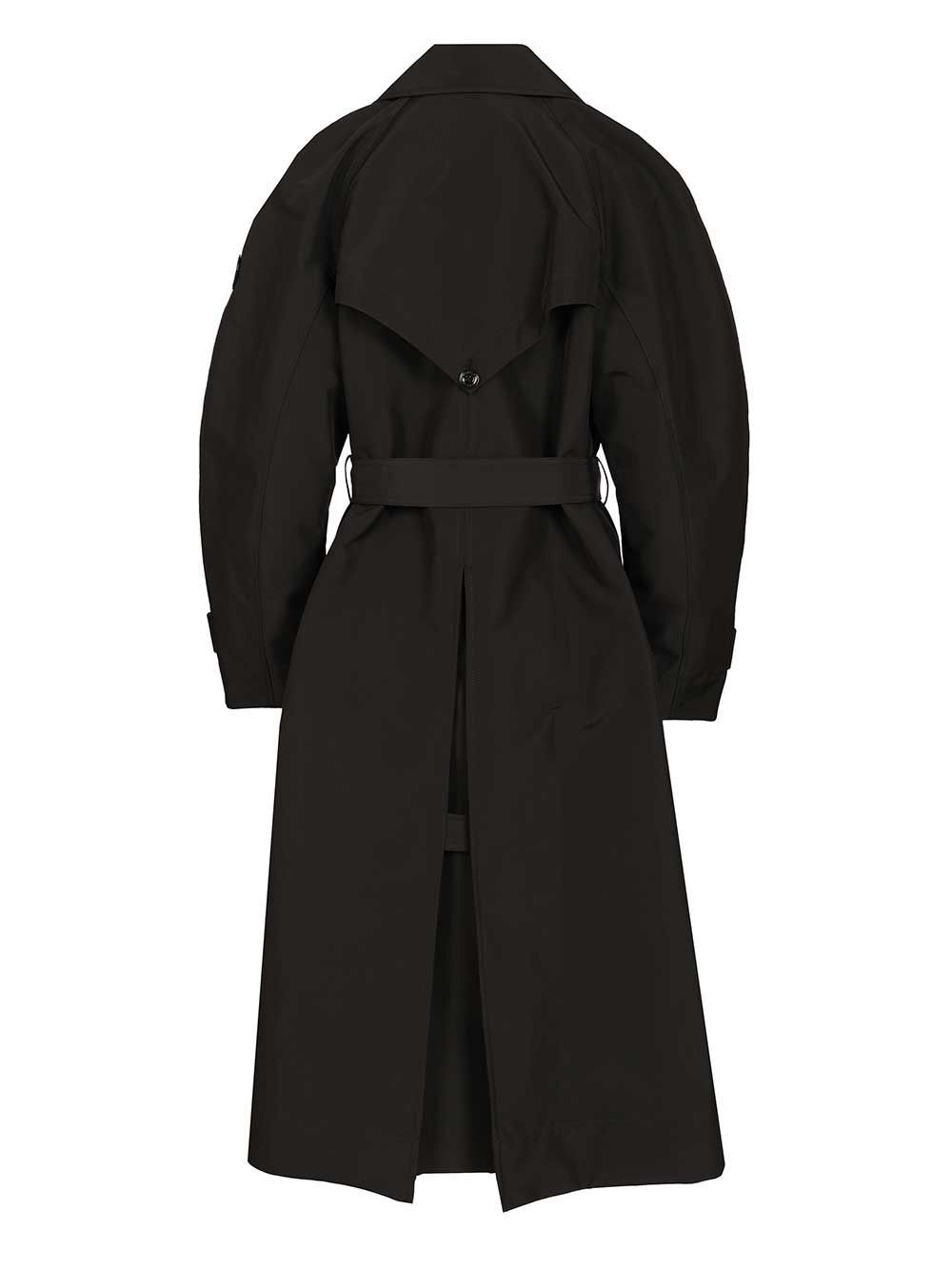 Moncler X Edward Enninful Zake Long Coat In Black