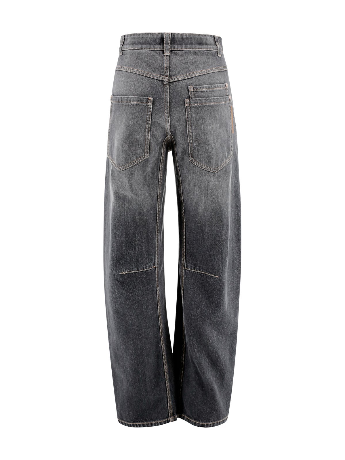 Brunello Cucinelli Soft Curve Washed Jeans In Black