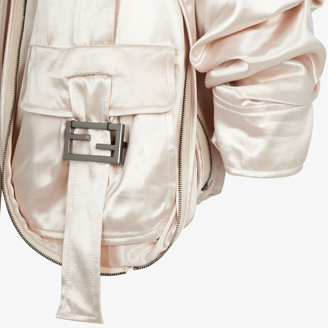 Fendi Ff Pocket-detail Jacket In White