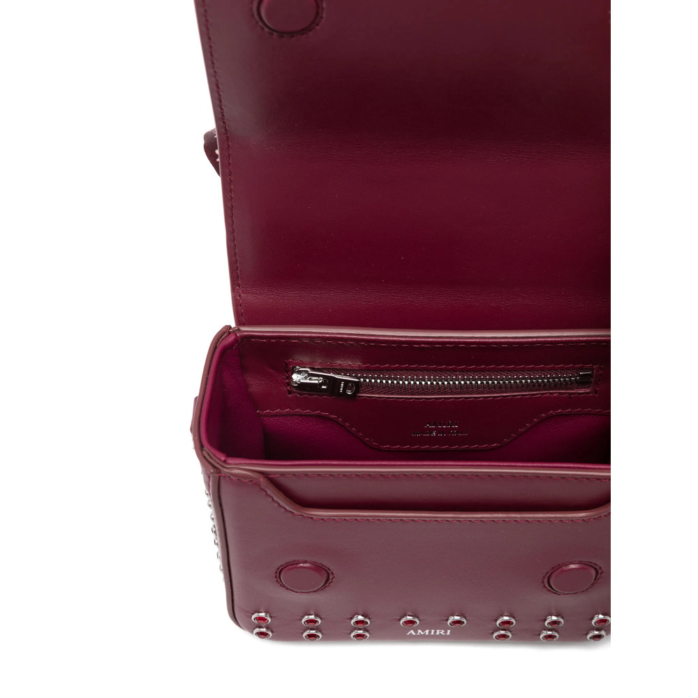 Amiri Micro Ma Stud Tote Bag In Red