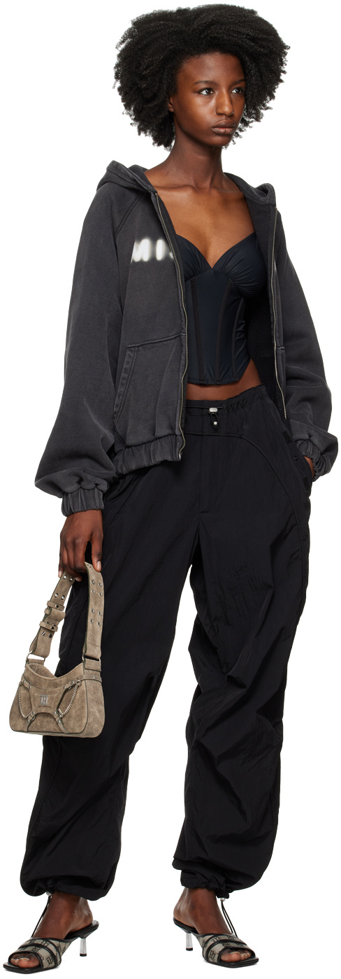 Misbhv Parachute Wide-leg Trousers In Black