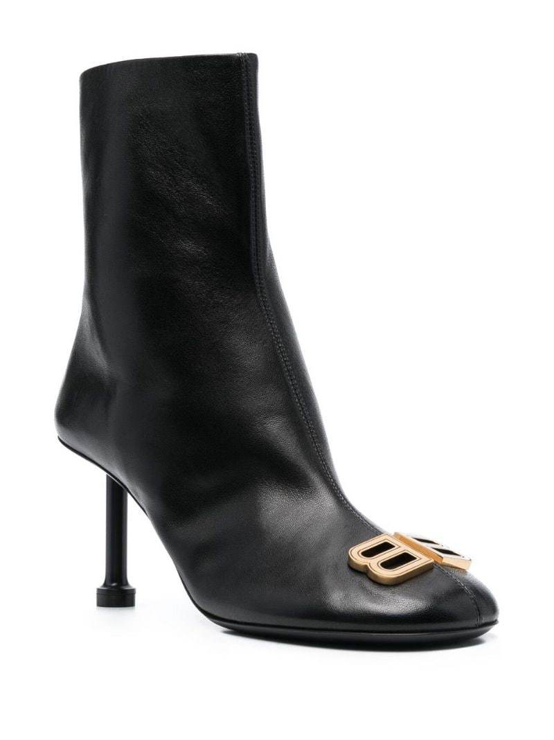 Balenciaga Groupie Ankle Boot In Smooth Leather In Black
