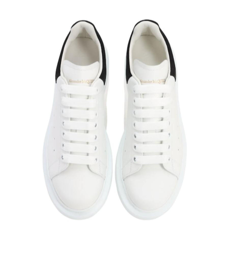 Alexander Mcqueen White Sneakers With Logo On The Tongue And Logo Lettering On The Rear In Leather W