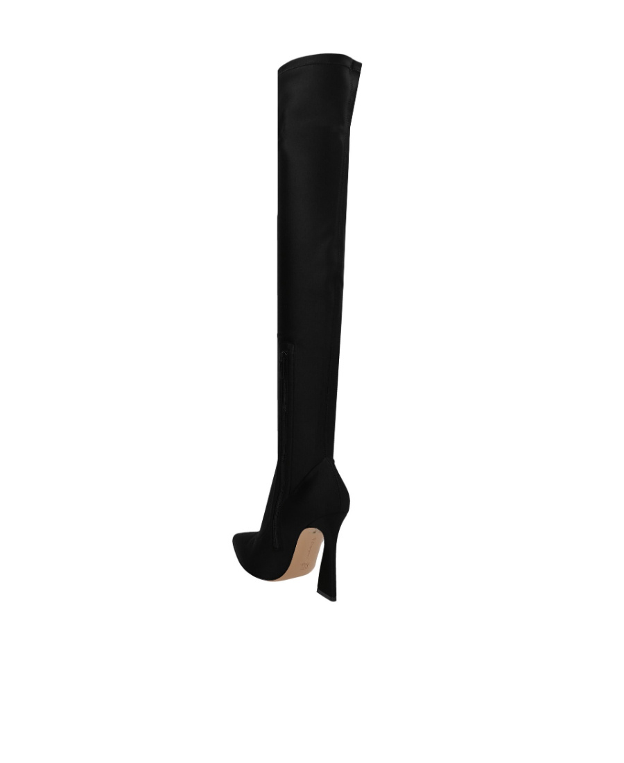 Gianvito Rossi Stretch Twill 100mm Over-the-knee Boots In Black