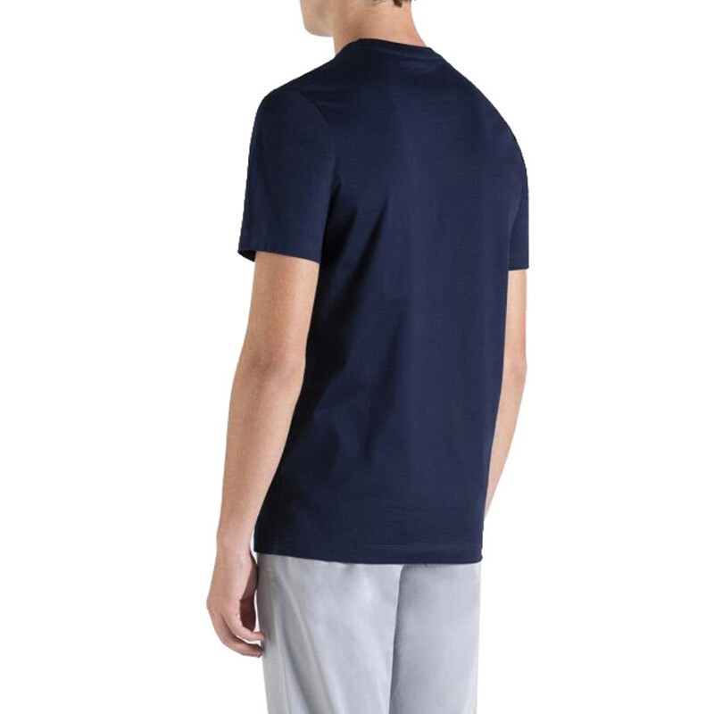 Paul & Shark Navy Blue Round Collar Short-sleeved T-shirt In Black