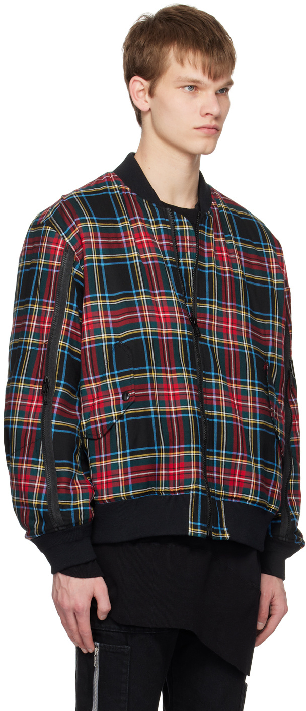 Undercover Plaid Double-sided Casual Jacket In Black