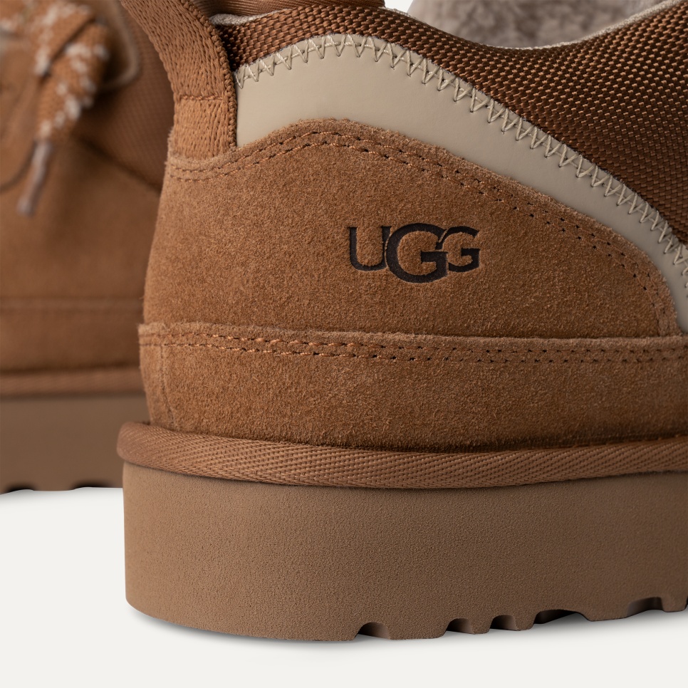 Ugg Padded Collar Sneakers With Durable Heel Strap In Brown