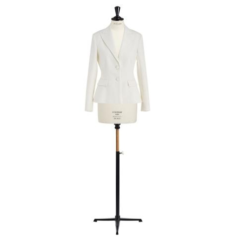 Dior Embossed Millerfioi Cotton And  Silk Jacket In White