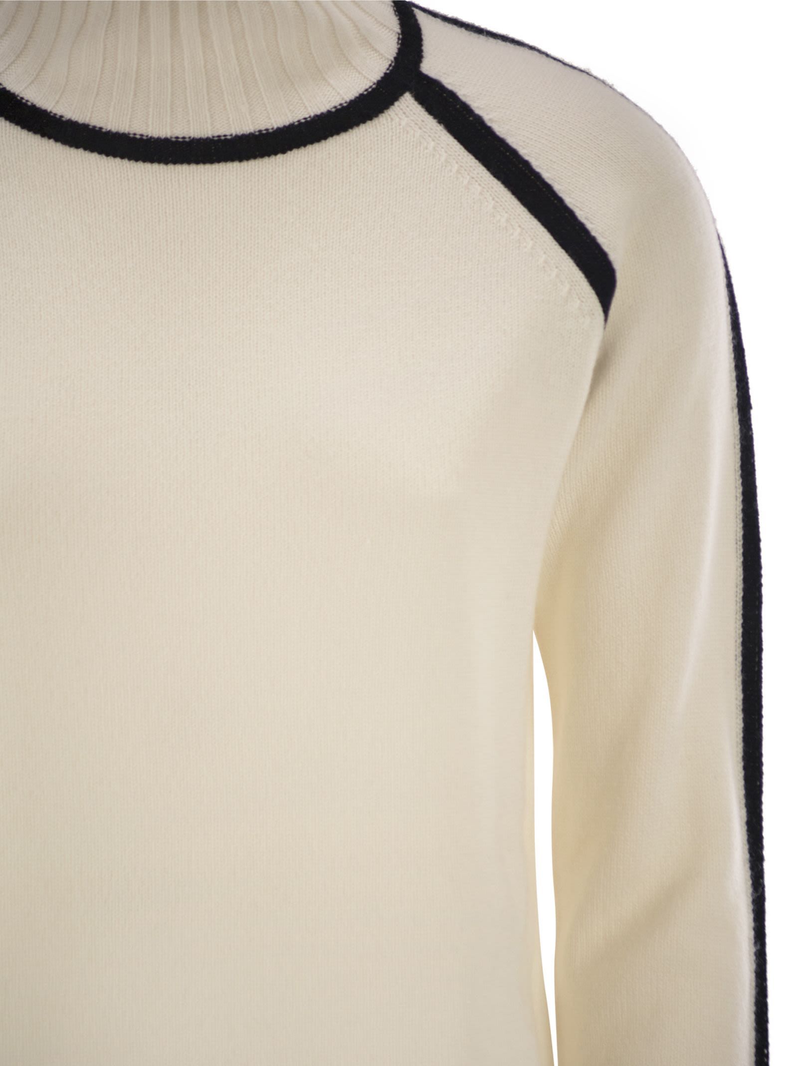 Max Mara Studio Pescara High Neck Jumper In Brown