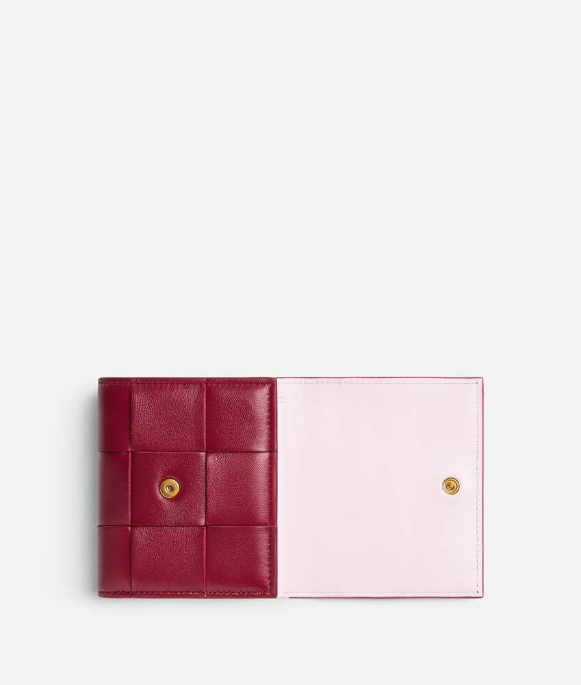 Bottega Veneta Weaving Three-fold Wallet In Red
