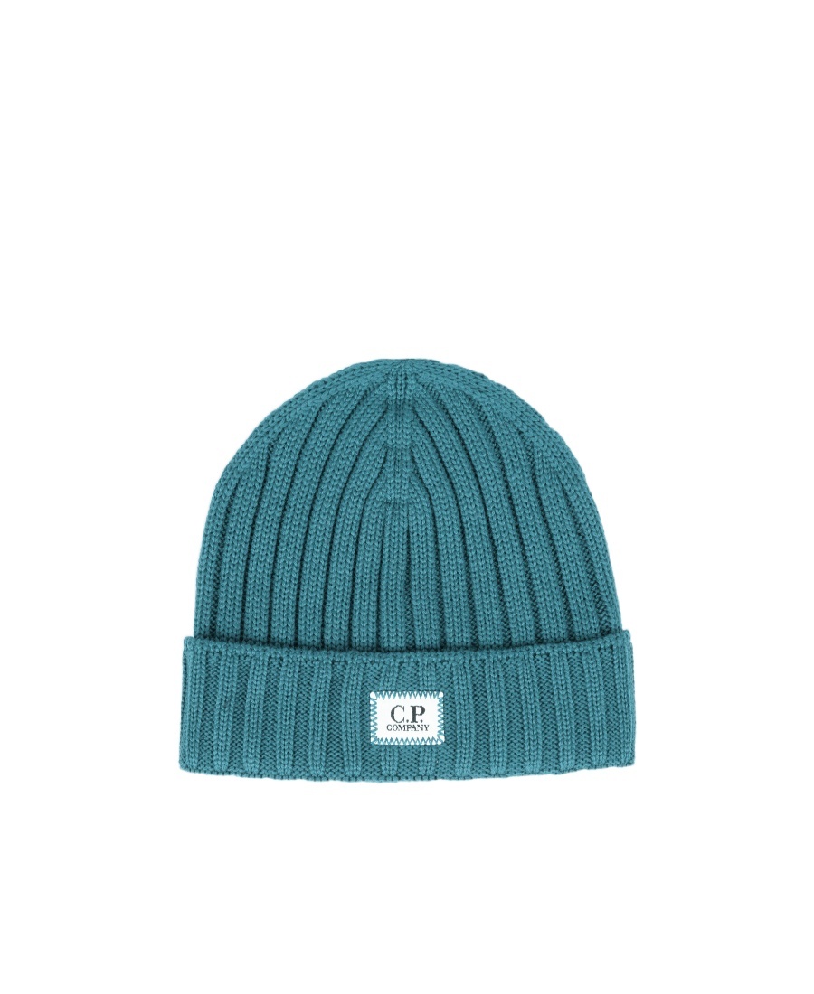 C.p. Company Ribbed-wool Beanie Hat In Blue