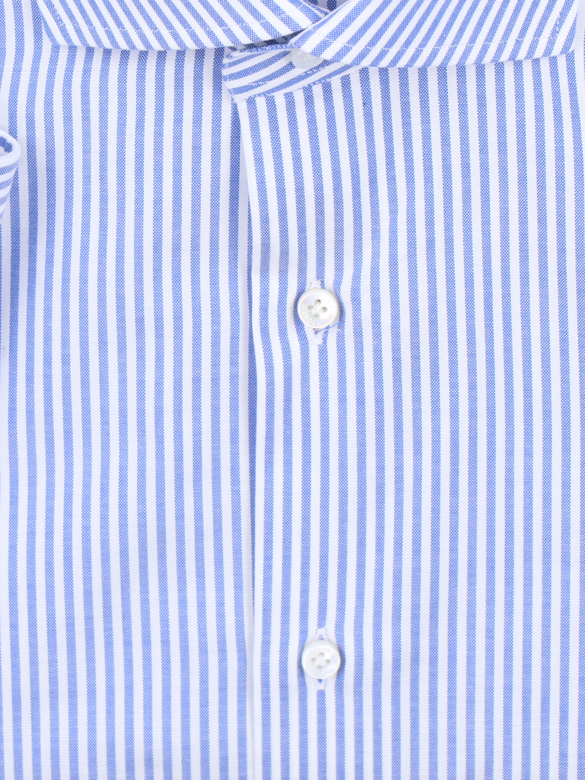 Barba Napoli Striped Pattern Shirt Collar Button-down In Blue