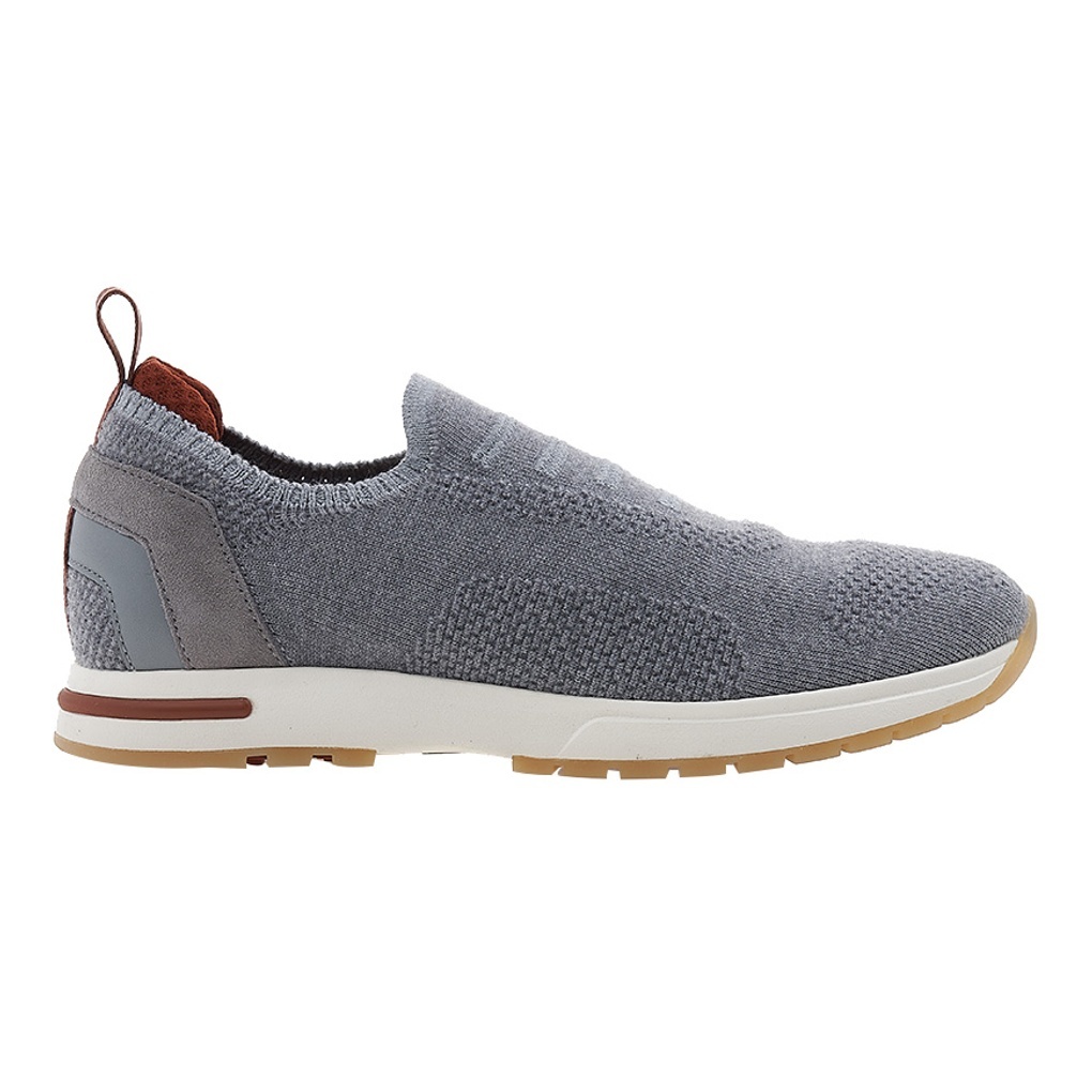 Loro Piana Flexy Knit Slip-on Trainer Sneakers In Gray