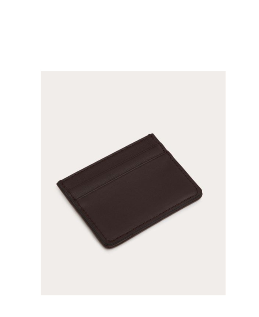 Valentino Vlogo Woven Cardholder In Black