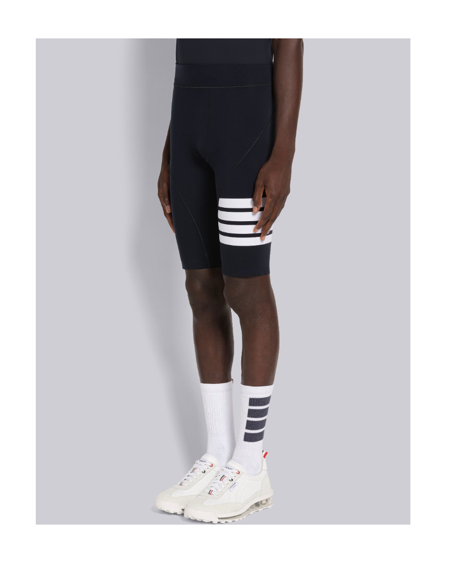Thom Browne 4-bar Stripe Cycling Shorts In Black