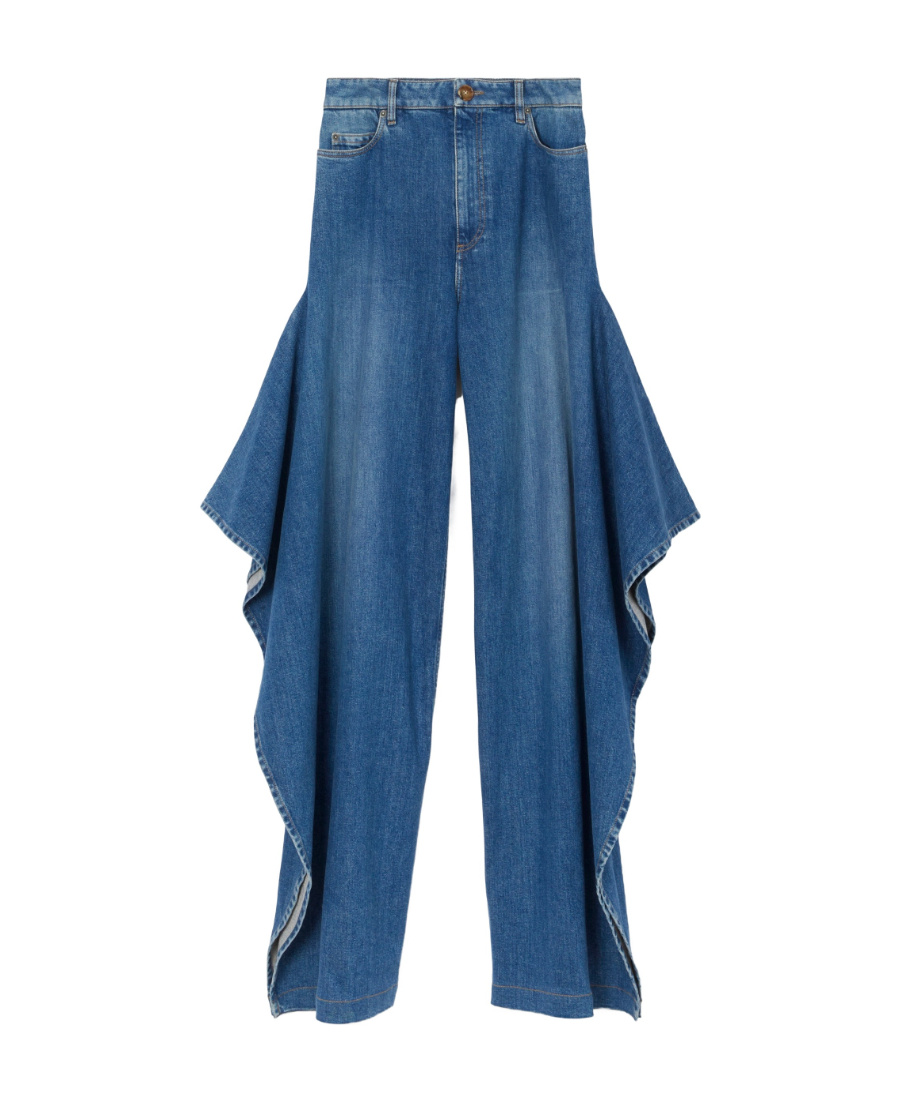 Burberry Denim Wide-leg Jeans In Blue