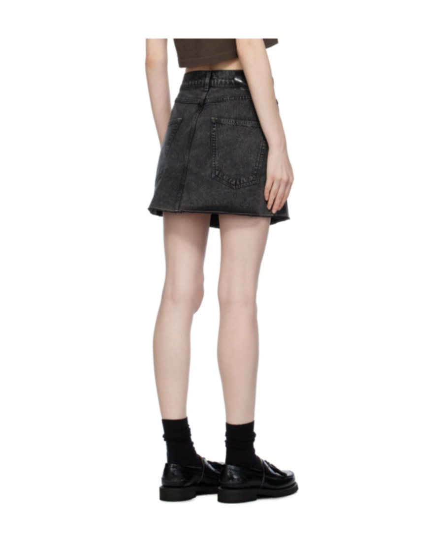 Our Legacy Cover Denim Miniskirt In Black