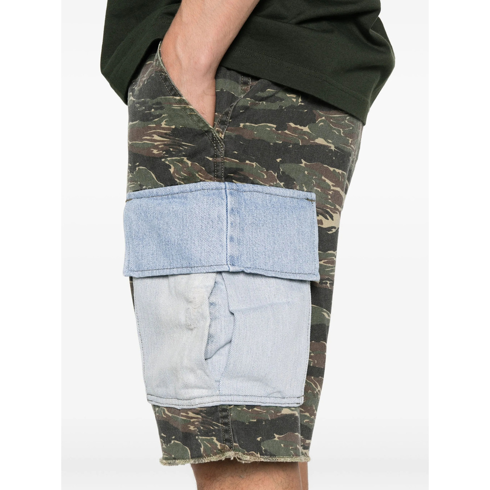 Gallery Dept. Denim-pocket Cargo Shorts In Green