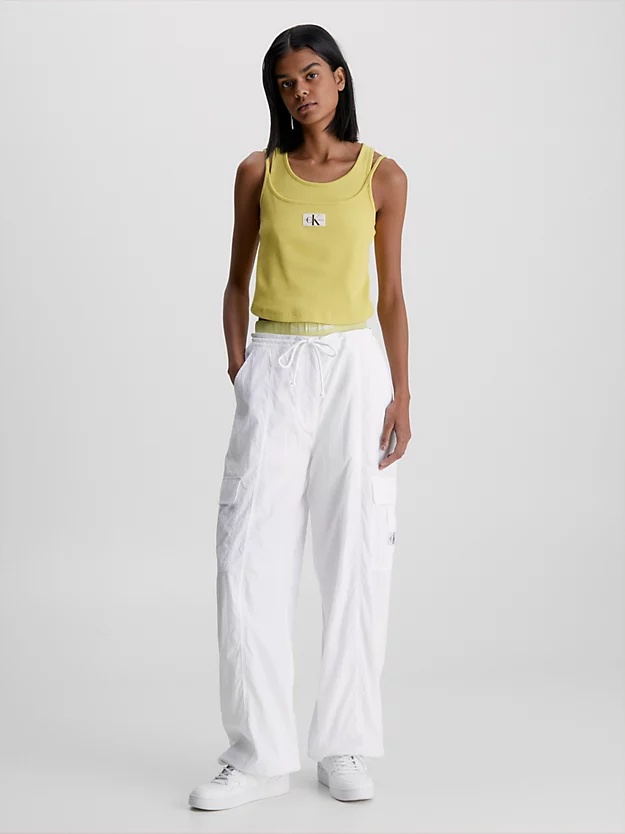 Calvin Klein Jeans Est.1978 Sleeveless Vest In Yellow