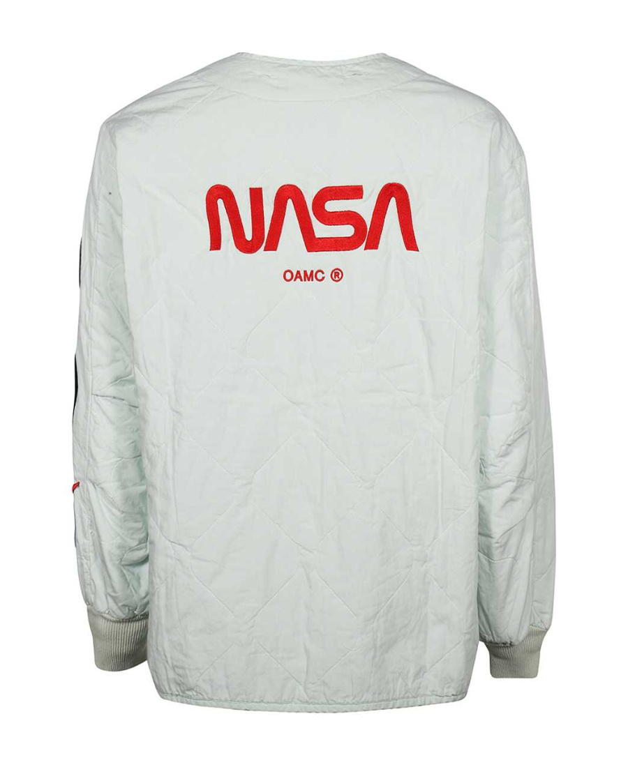 Oamc Button-front Cotton Jacket In White