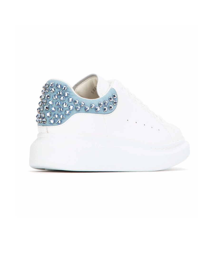 Alexander Mcqueen Logo Lace Up Casual Sports Shoes In White