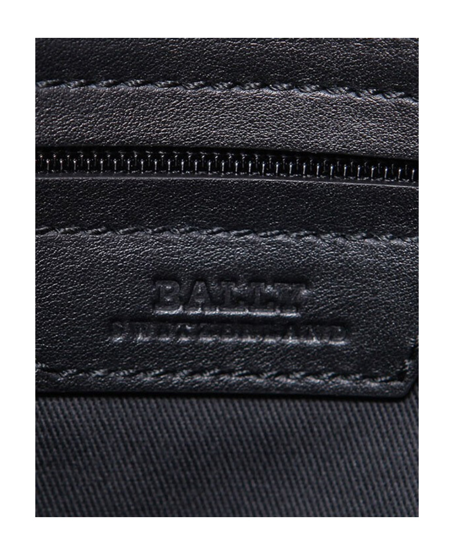 Shop Bally Logo Details Satchel In Black