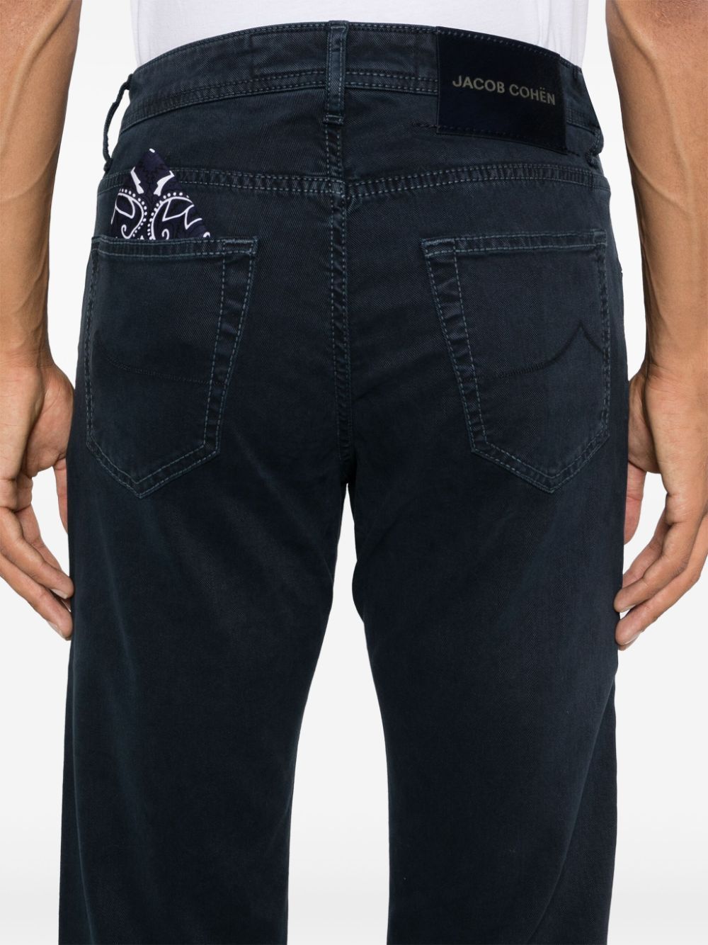 Jacob Cohen Logo-patch Jeans In Black