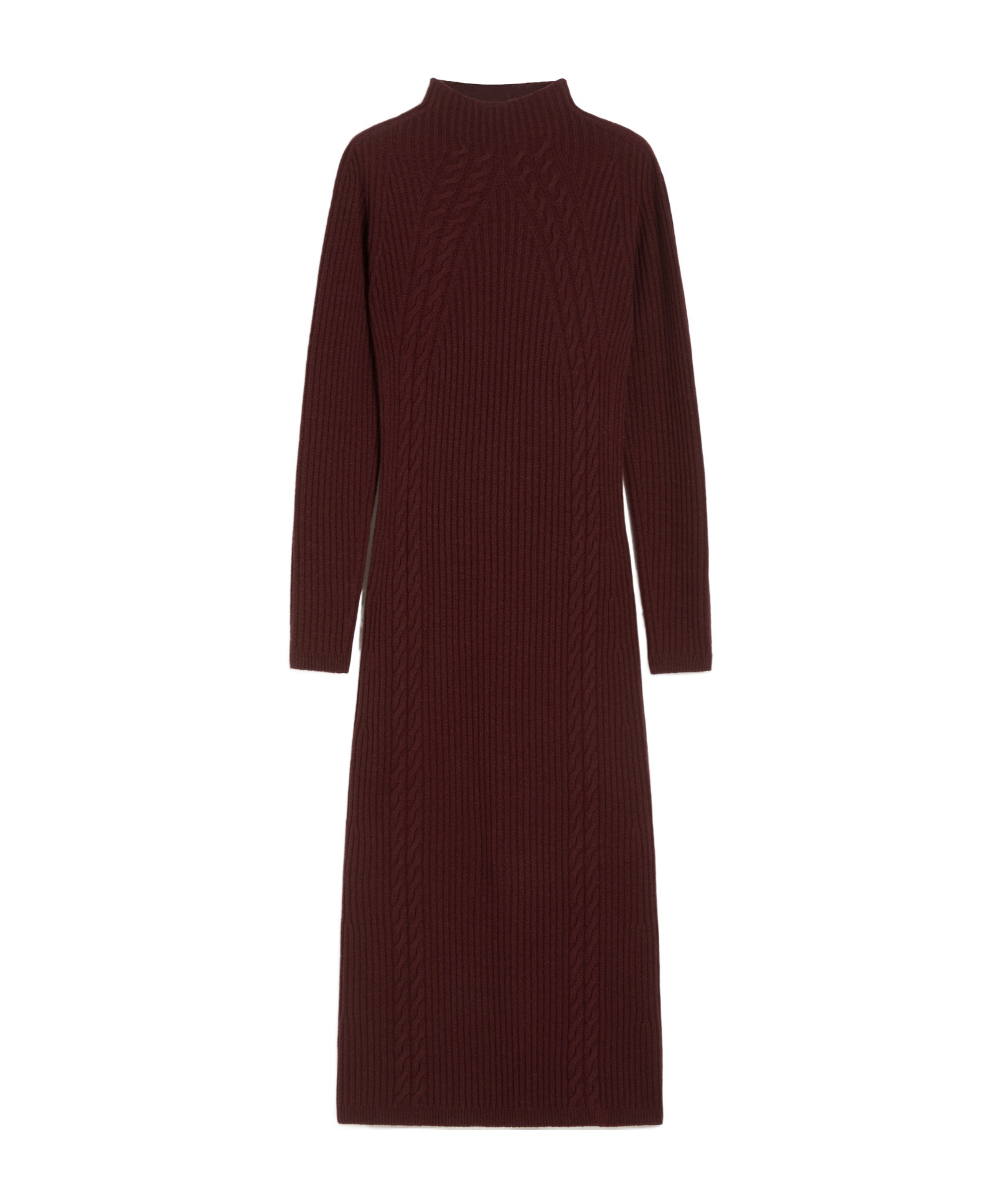Max Mara Wool And Cashmere Slim-fit Dress In Brown