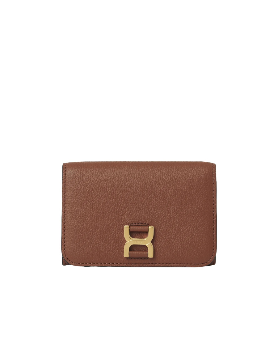 Chloé Marcie Medium Compact Wallet In Brown