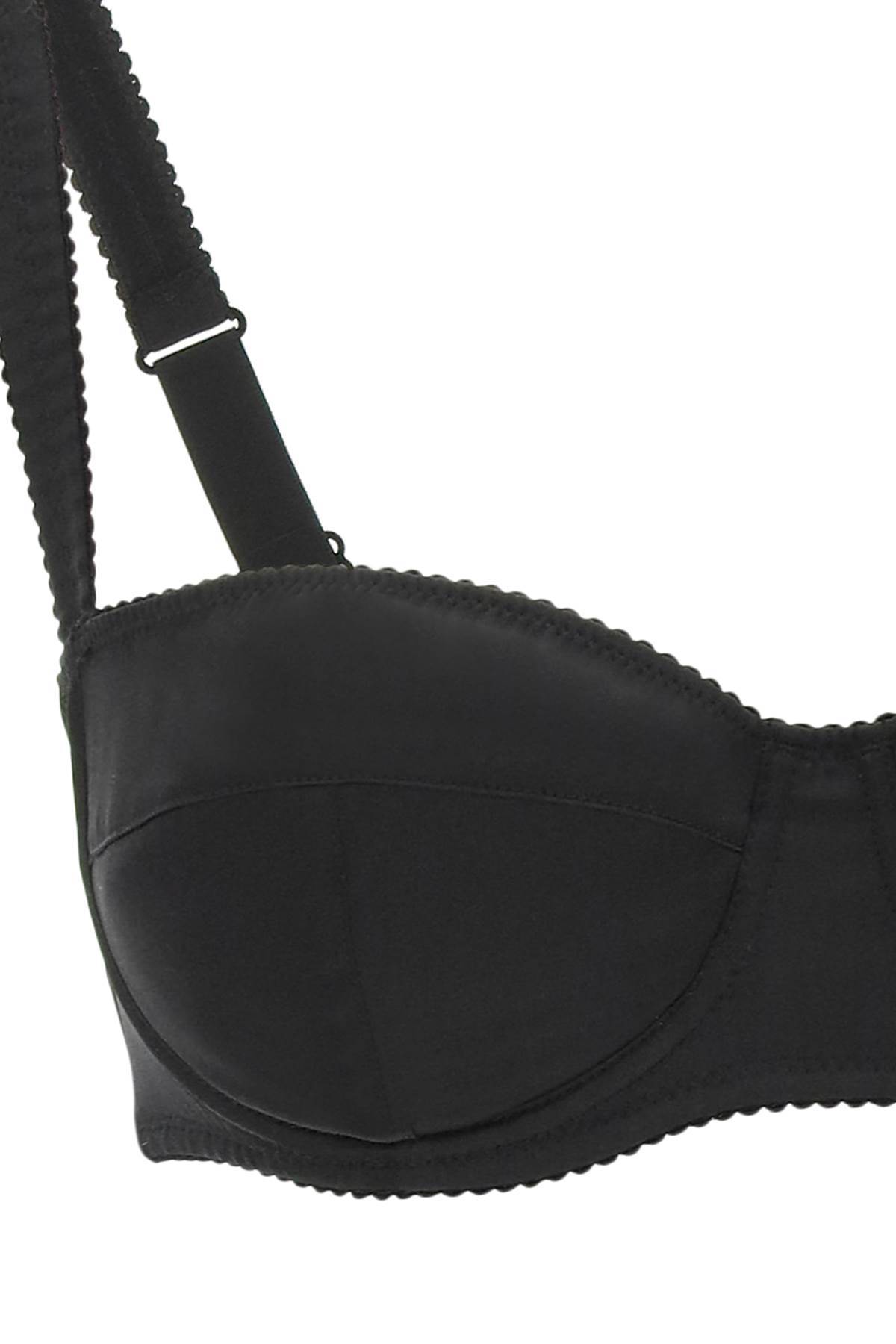 DOLCE & GABBANA SATIN-FINISH BALCONETTE-STYLE BRA